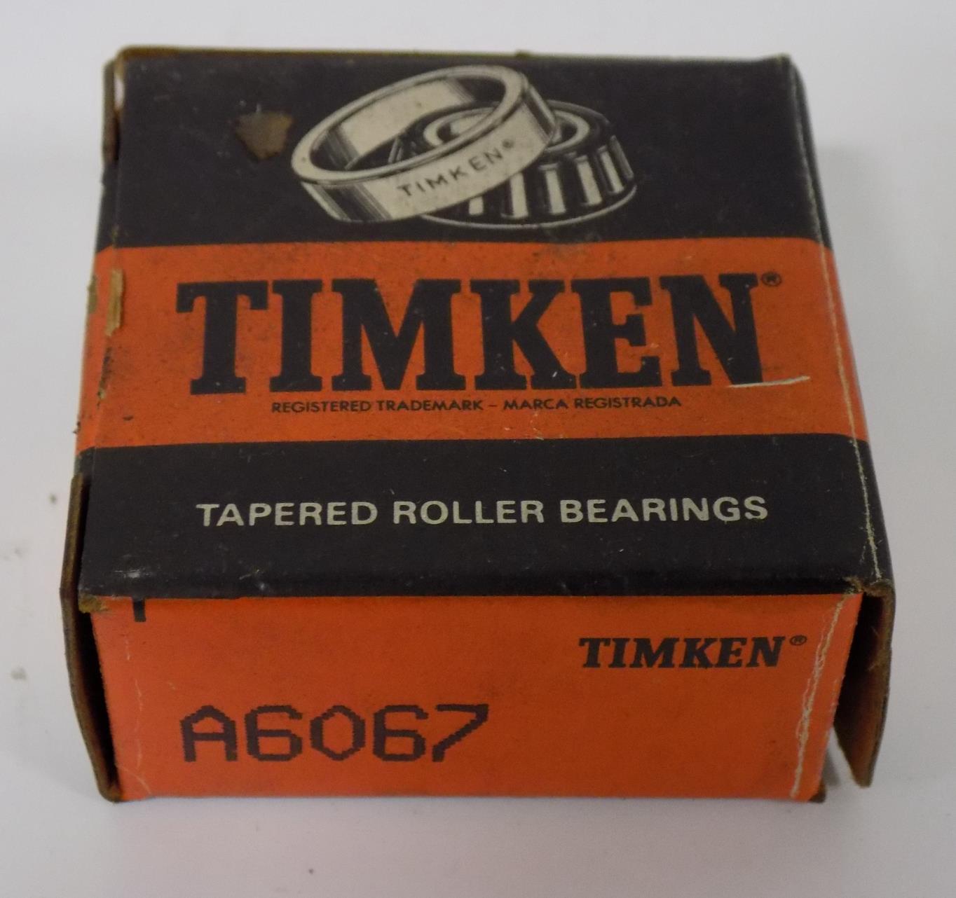 NIB TIMKEN A6067 TAPERED ROLLER BEARING A 6067 17 mm ID NEW