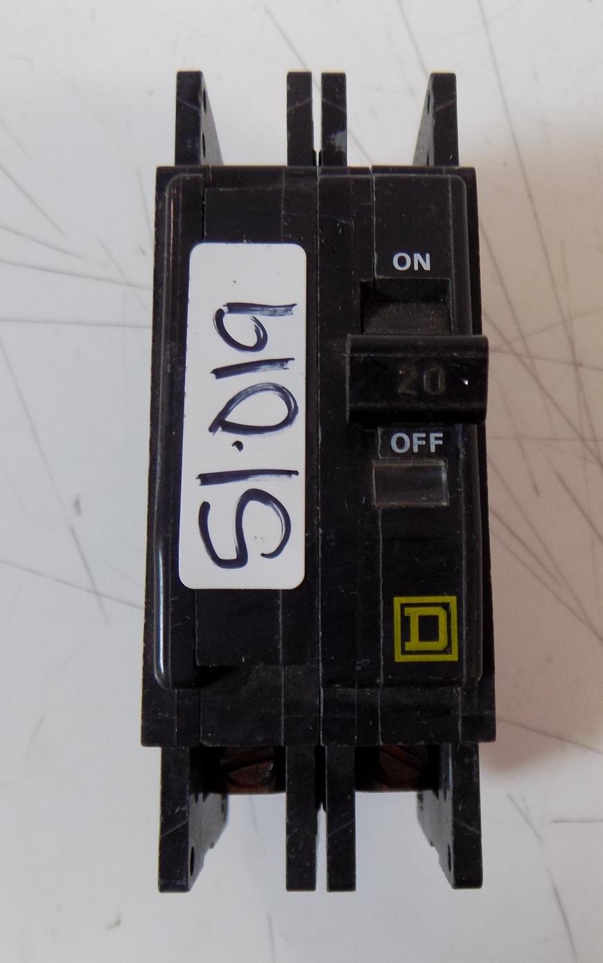 SQUARE D 20A 2 POLE CIRCUIT BREAKER | eBay