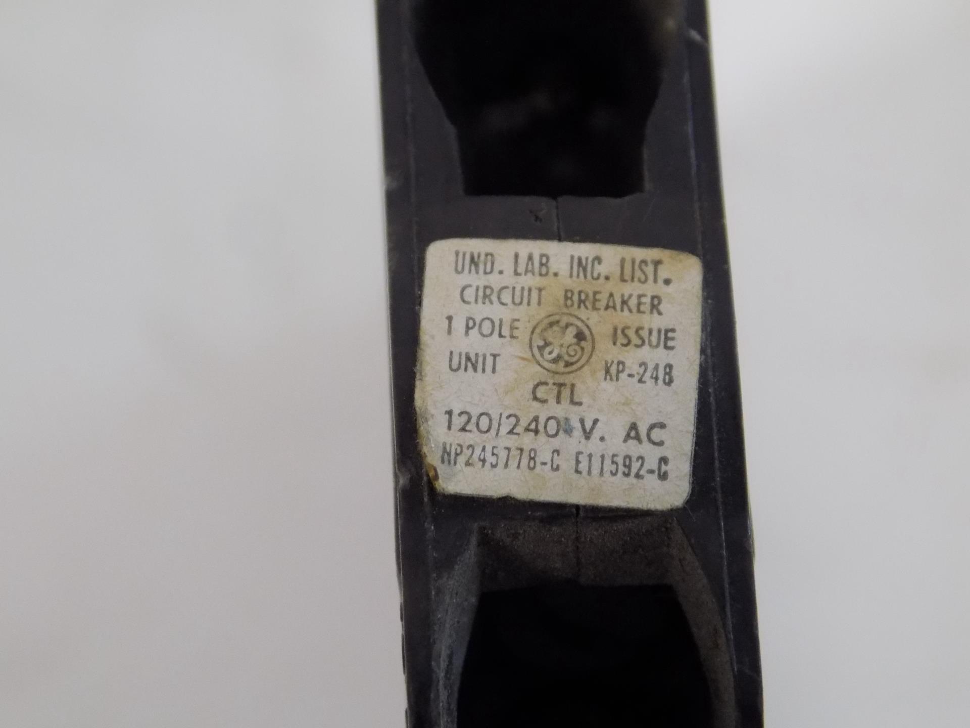 GE 40A SLIM SINGLE POLE CIRCUIT BREAKER TQP | eBay
