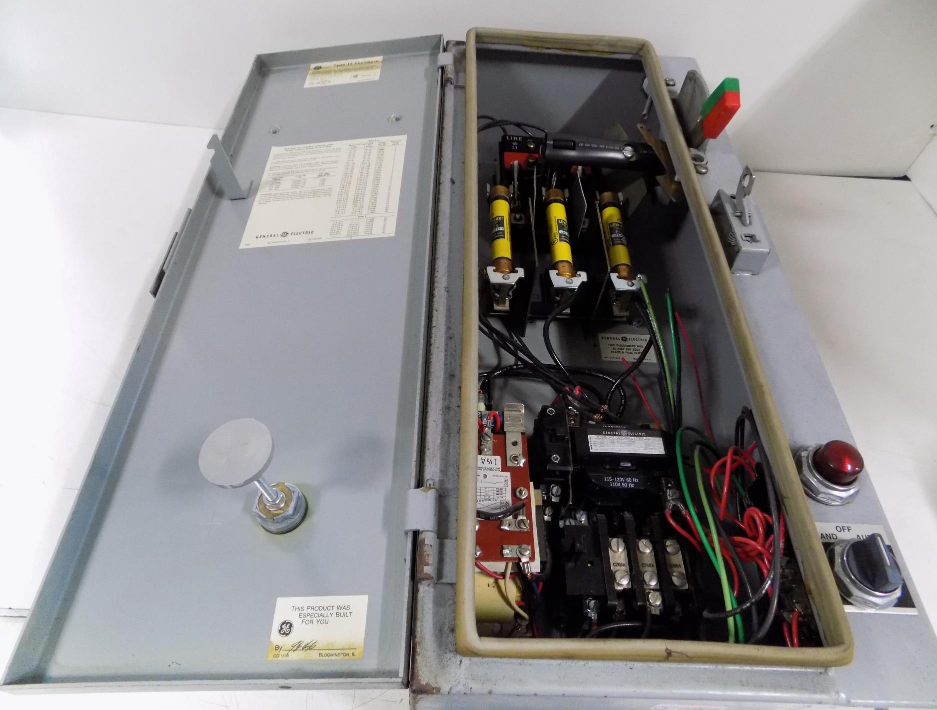 GE 300 LINE CONTROL 30A 600V TYPE 12 ENCLOSURE 55201262P010 eBay