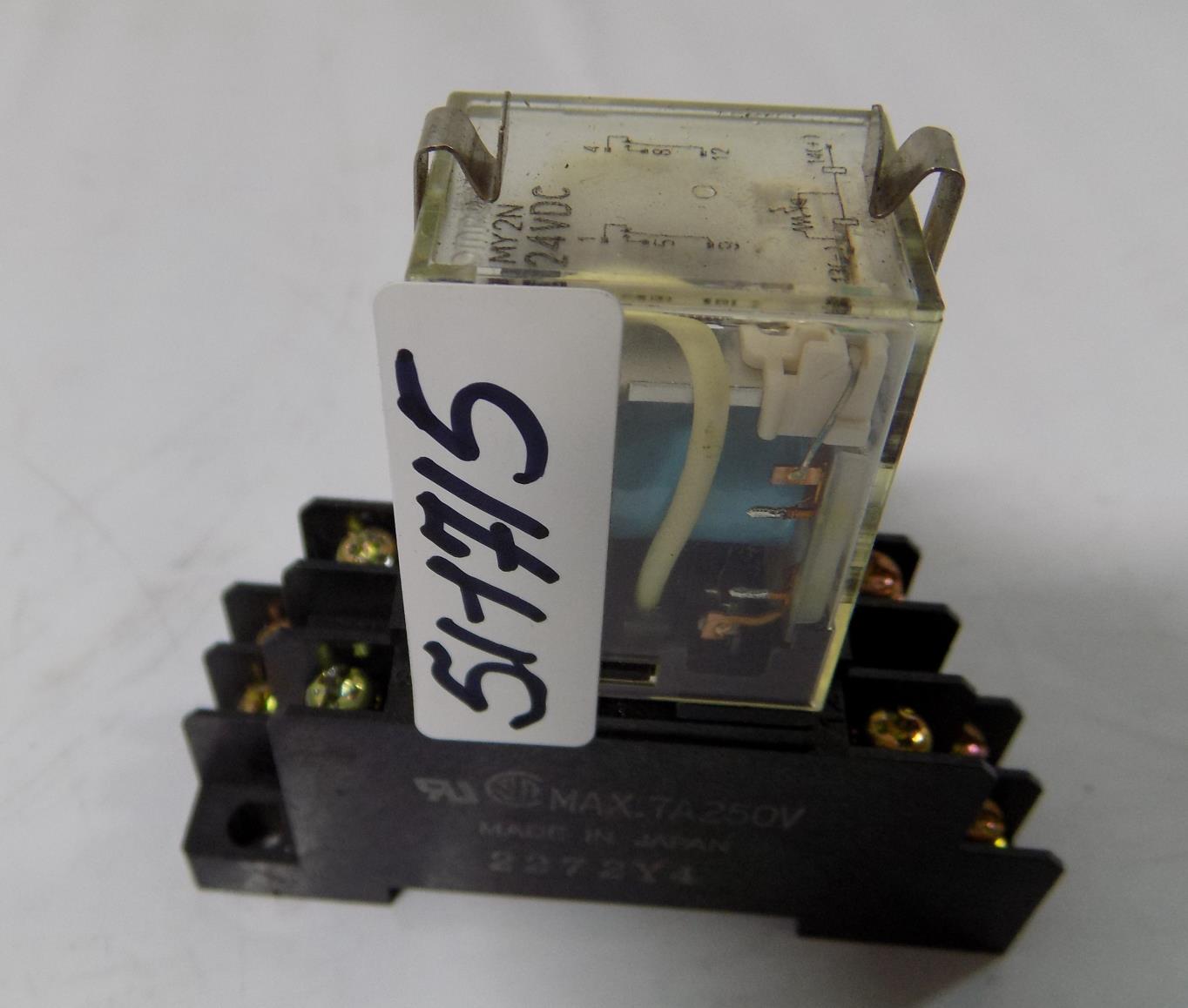 OMRON 24VDC RELAY MY2N W/ BASE 2272Y4 eBay