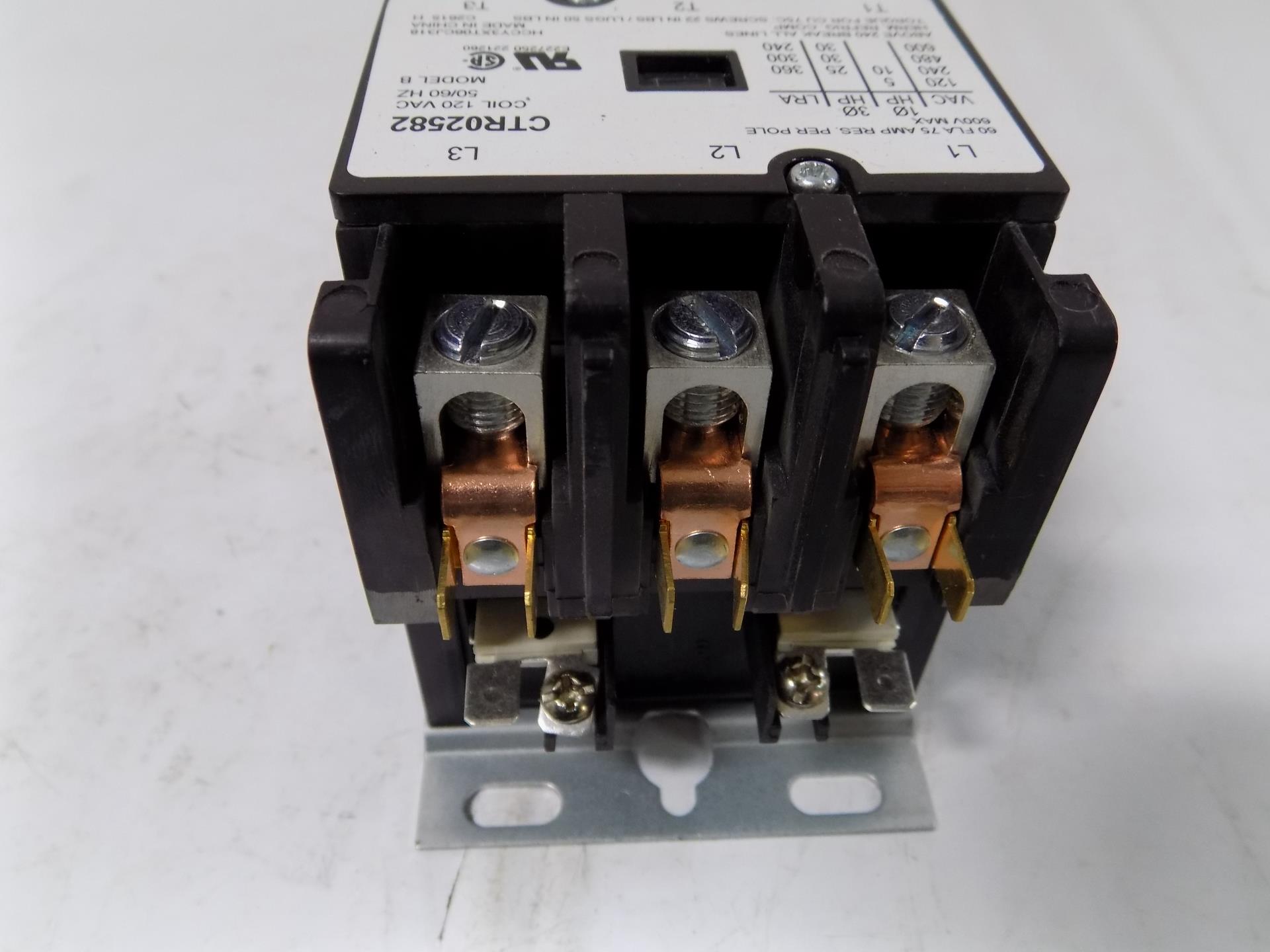 TRANE 120VAC CONTACTOR CTR02582 MODEL B eBay