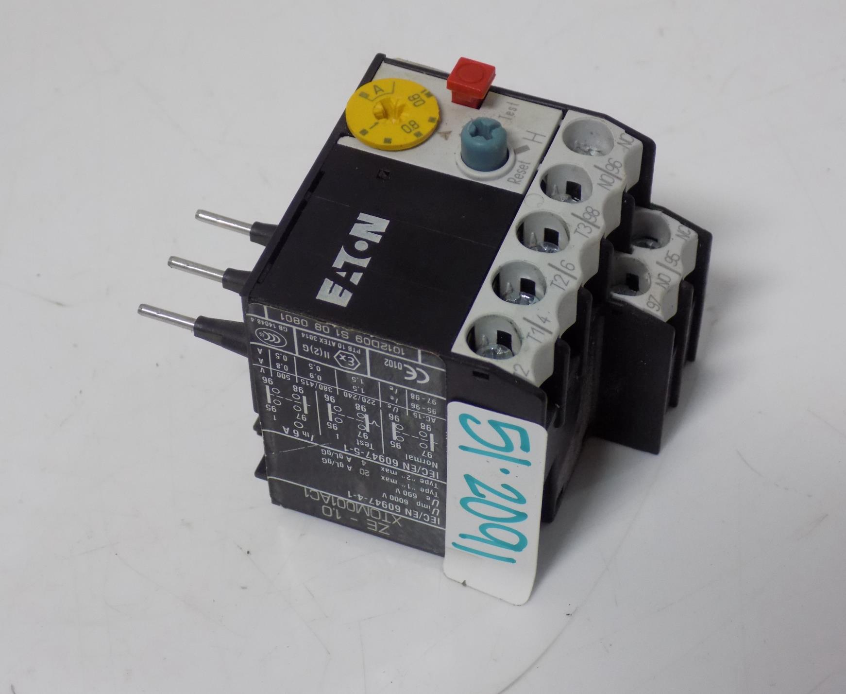 EATON OVERLOAD RELAY ZE1.0 eBay