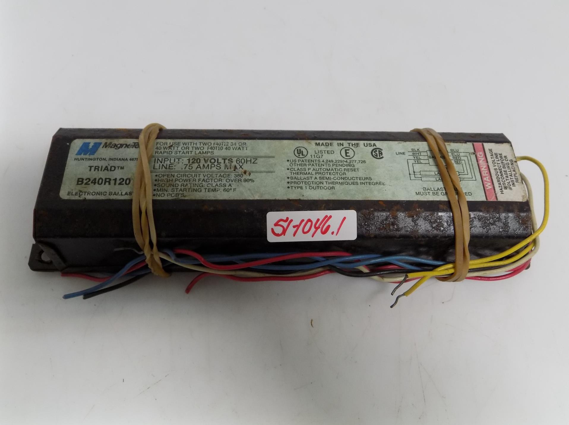 TRIAD ELECTRONIC BALLAST 120V B240R120 eBay