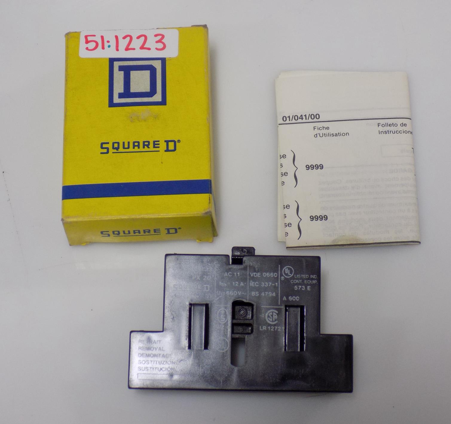 Square D 9999 PX20 Auxiliary Contact NEW Free Shipping