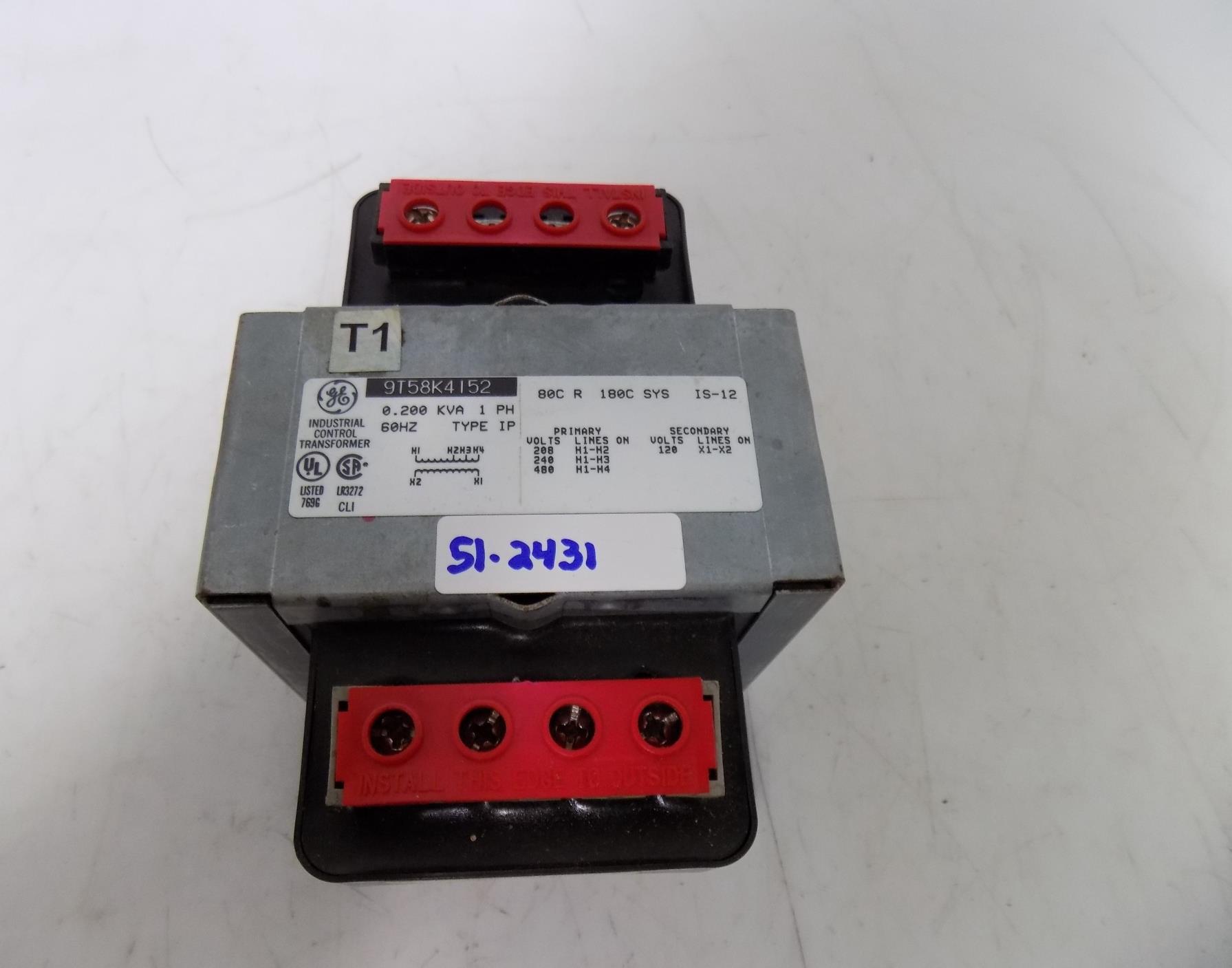 GE 0.200 KVA INDUSTRIAL CONTROL TRANSFORMER 9T58K4152 eBay