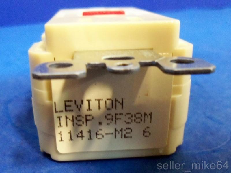 LEVITON IVORY GROUND FAULT CIRCUIT INTERRUPTER, 15A-125V RECEPTACLE