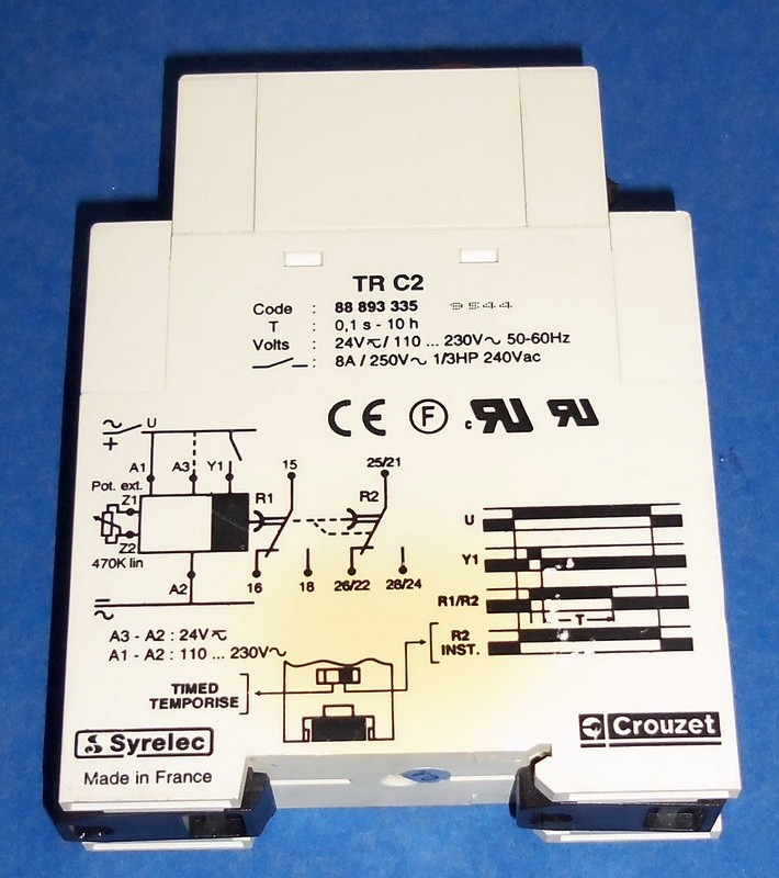 CROUZET SYRELEC 0.1s 10h TIME DELAY RELAY TR C2 *PZF* eBay