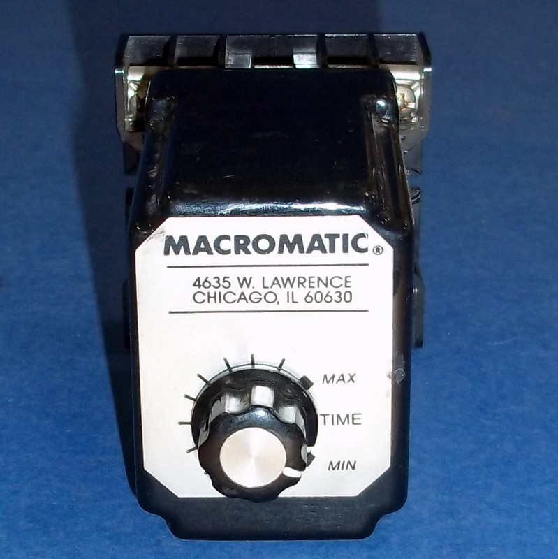 MACROMATIC 120V AC//DC 10A 6-180 SECOND TIMING RELAY SS 51622-10B