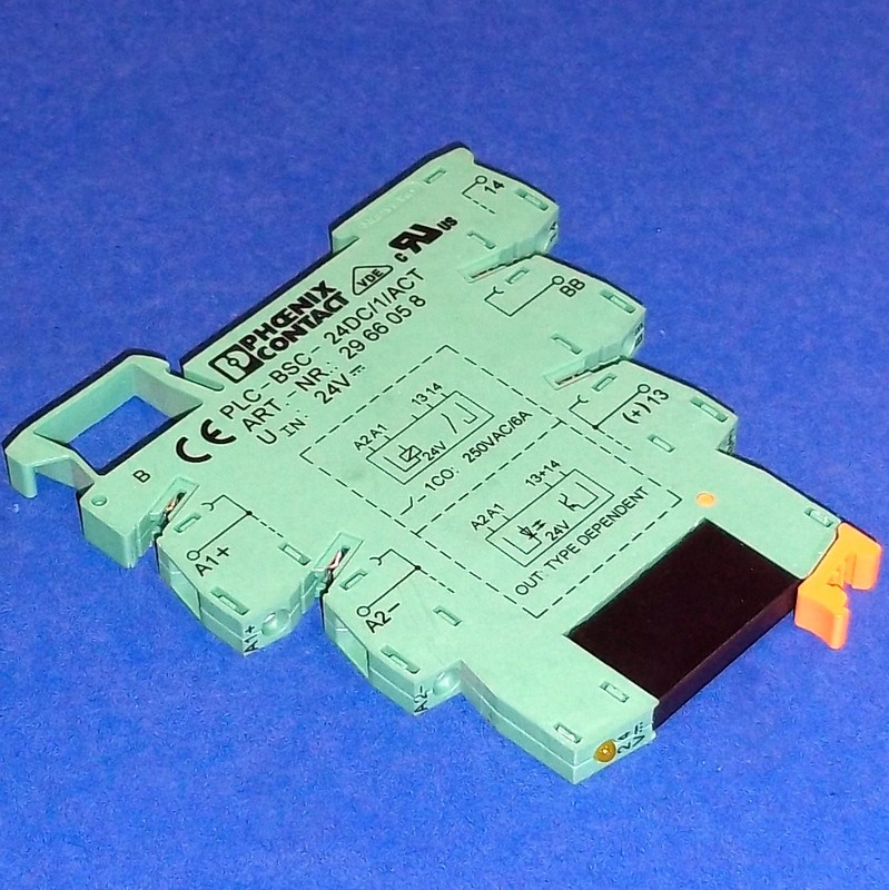 PHOENIX CONTACT 24V TERMINAL BLOCK PLCBSC24DC/1/ACT WITH RELAY eBay