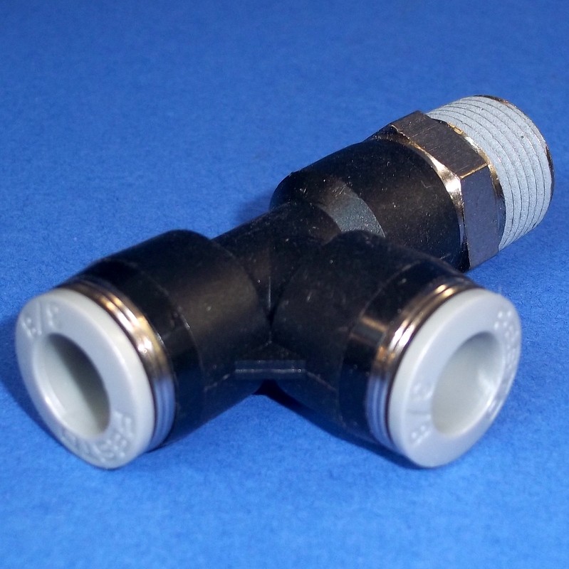 FESTO 3/8" THREAD PNEUMATIC TEE FITTINGS, QSTL3/86 *NEW LOT OF 9