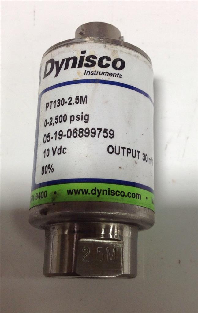 DYNISCO PRESSURE TRANSDUCER 2500PSIG PT130 2.5M eBay