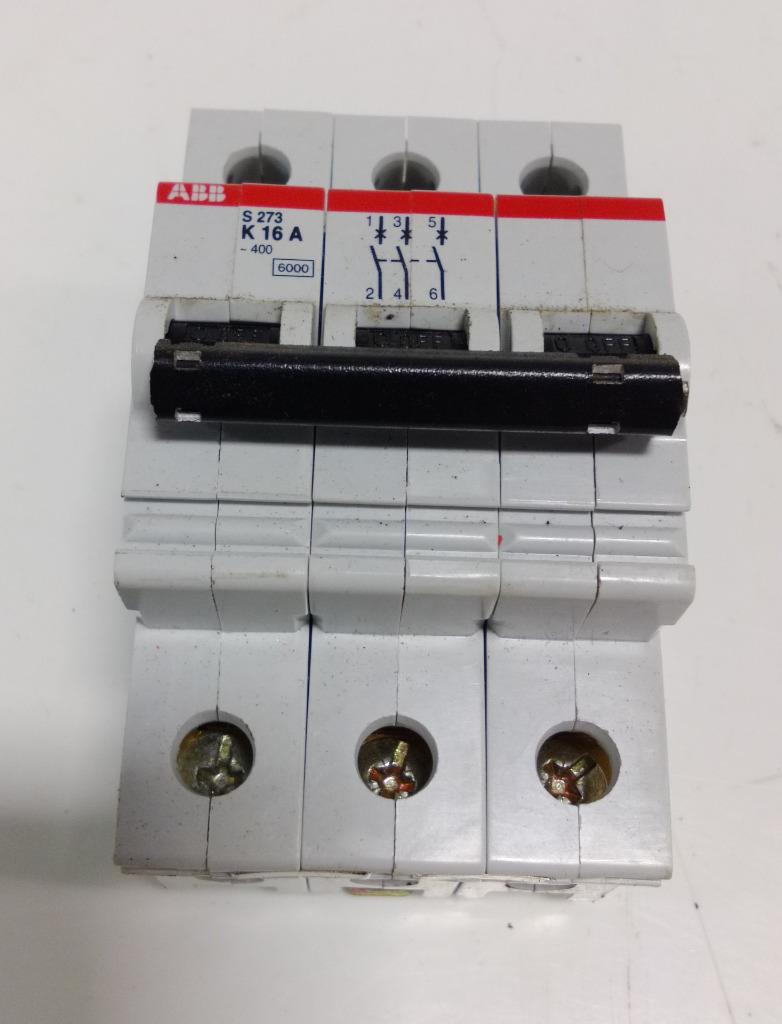 K 16A *PZB* ABB 3-POLE 277//480VAC CIRCUIT BREAKER S 273
