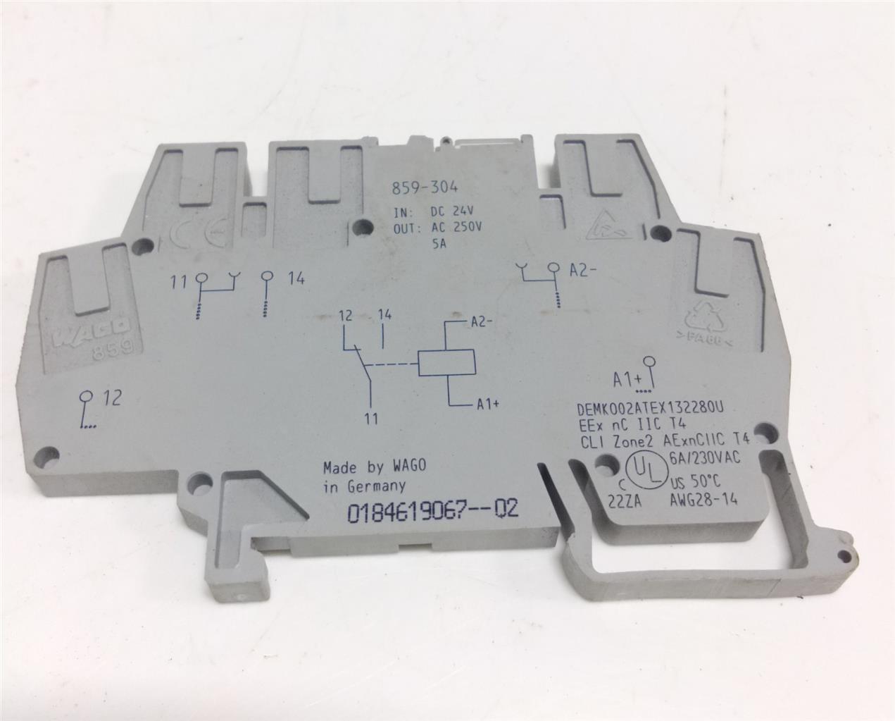 WAGO RELAY TERMINAL BLOCK 859304 W/ RELAY SCHRACK V23092A1024A301 eBay