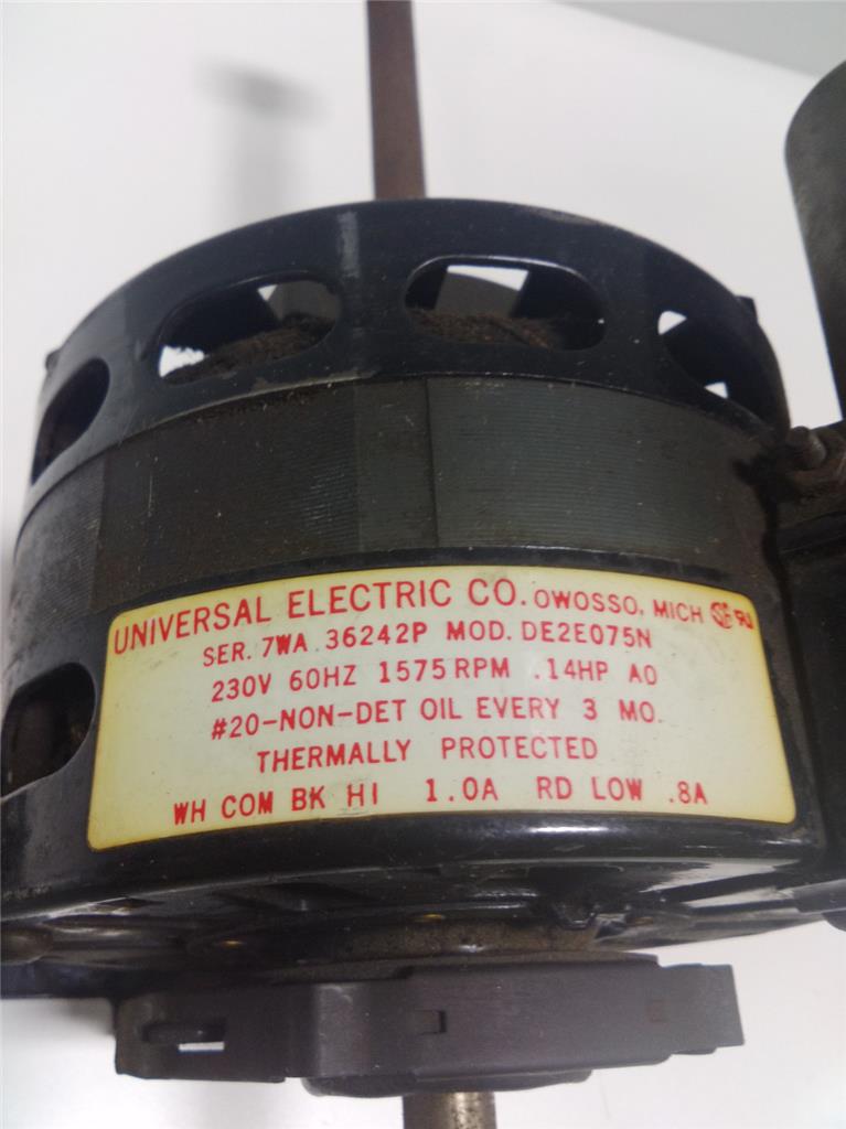 Universal Electric Motor 230v 60hz 1575rpm De2e075n Ebay