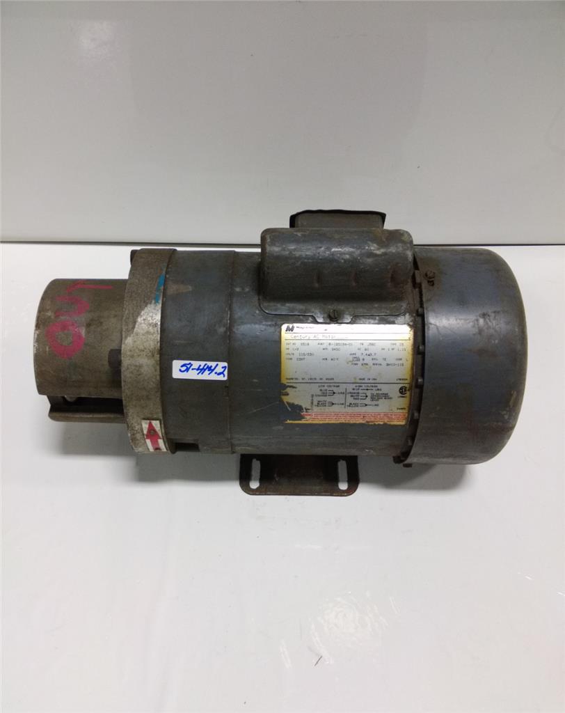 MAGNETEK CENTURY AC MOTOR 1/2 HP 8-165034-01 | eBay