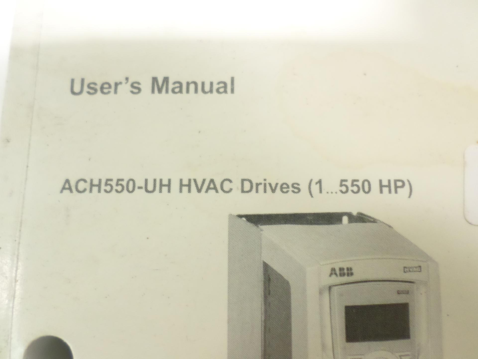ABB USER MANUAL FOR ACH550UH HVAC DRIVES (1...550 HP) eBay