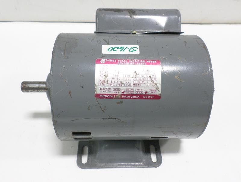 Hitachi 200w 4 Poles Single Phase Induction Motor Efou Kr Pzb Ebay