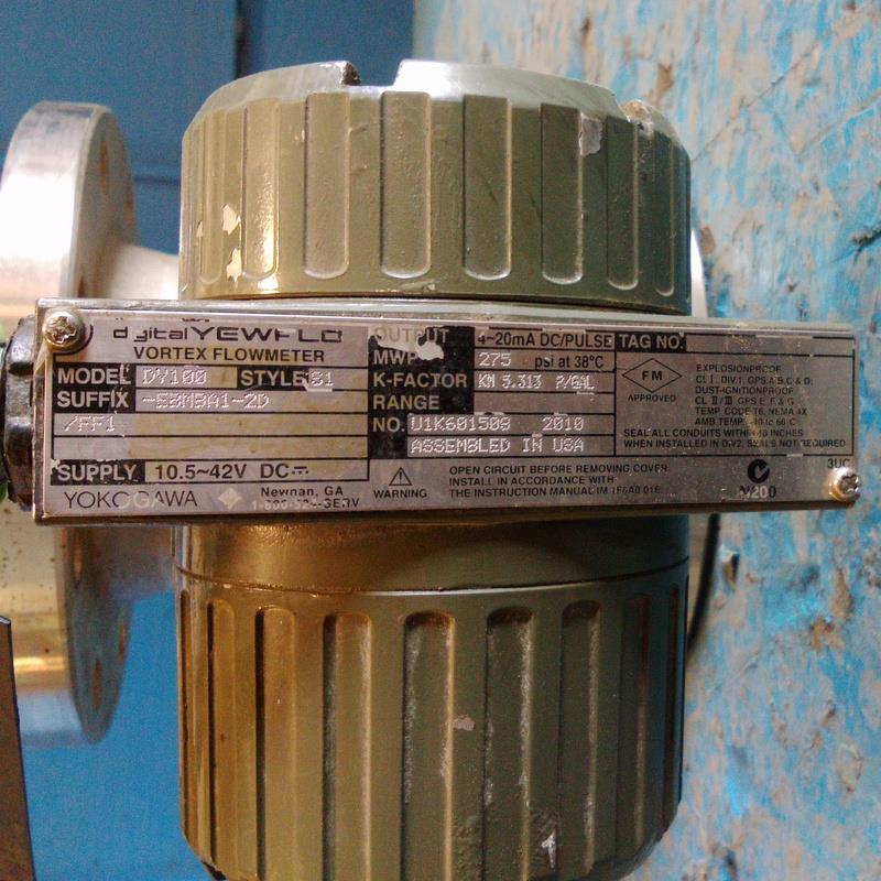 YOKOGAWA DIGITAL YEWFLO VORTEX FLOWMETER MODEL DY100 STYLE S1 / EBMBA1