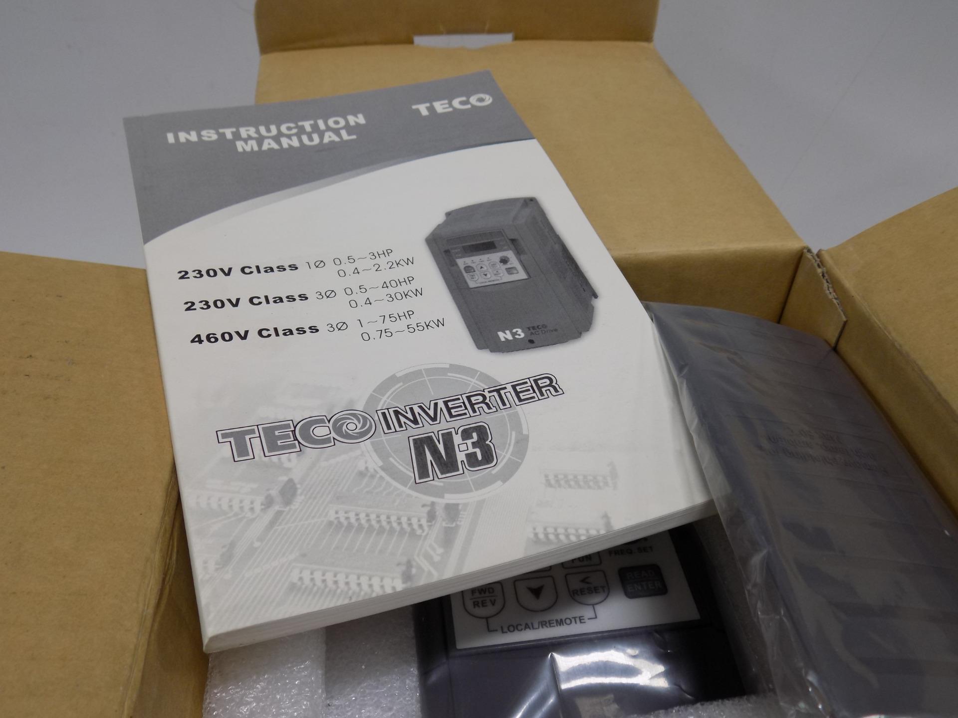 TECO N3 ADJUSTABLE SPEED VFD DRIVE CONTROL N3-2P5-CS NIB *PZB*