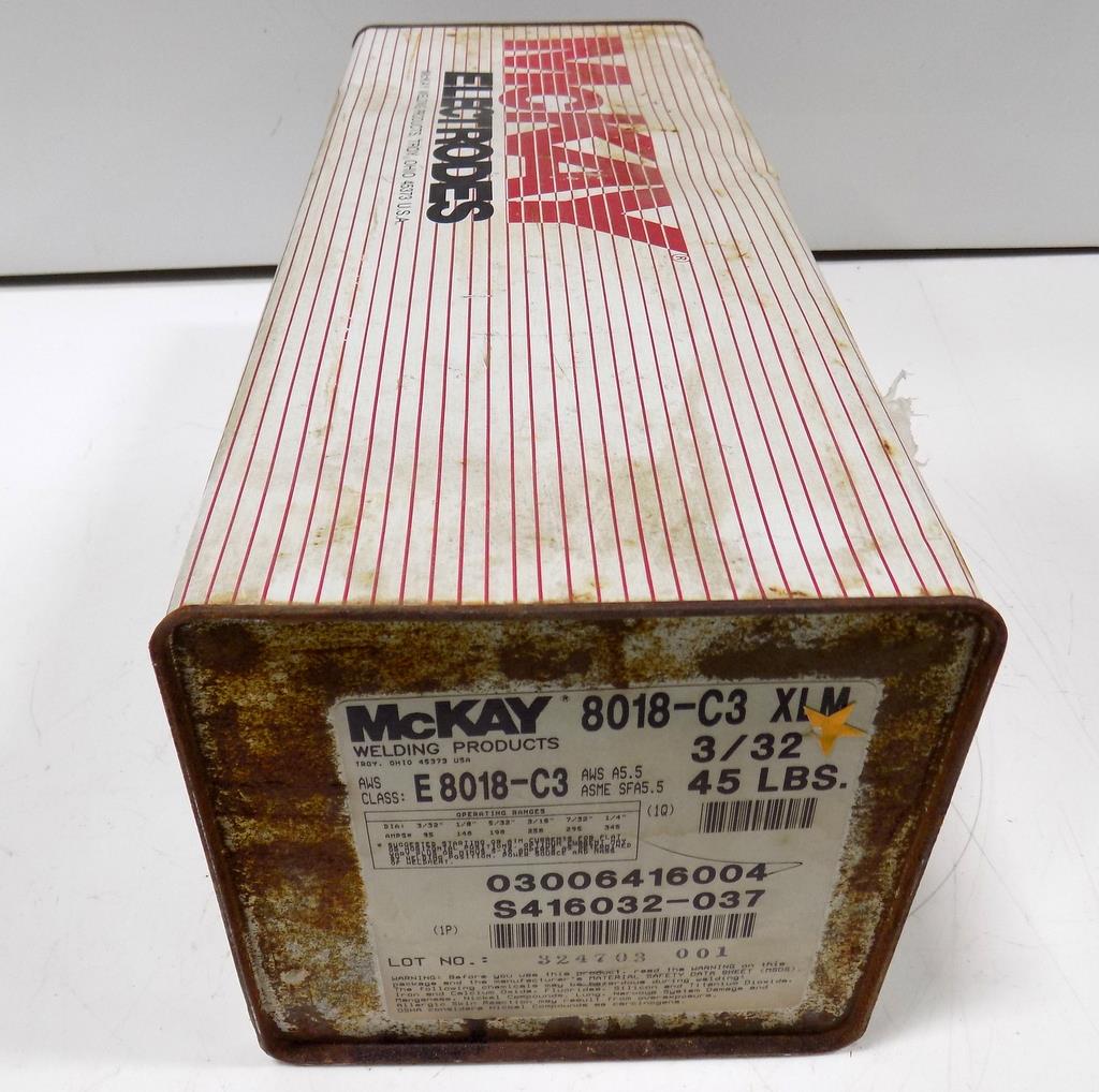 McKAY WELDING PRODUCTS 3/32" E8018C3 ELECTRODES 8018C3 XLM 45LBS