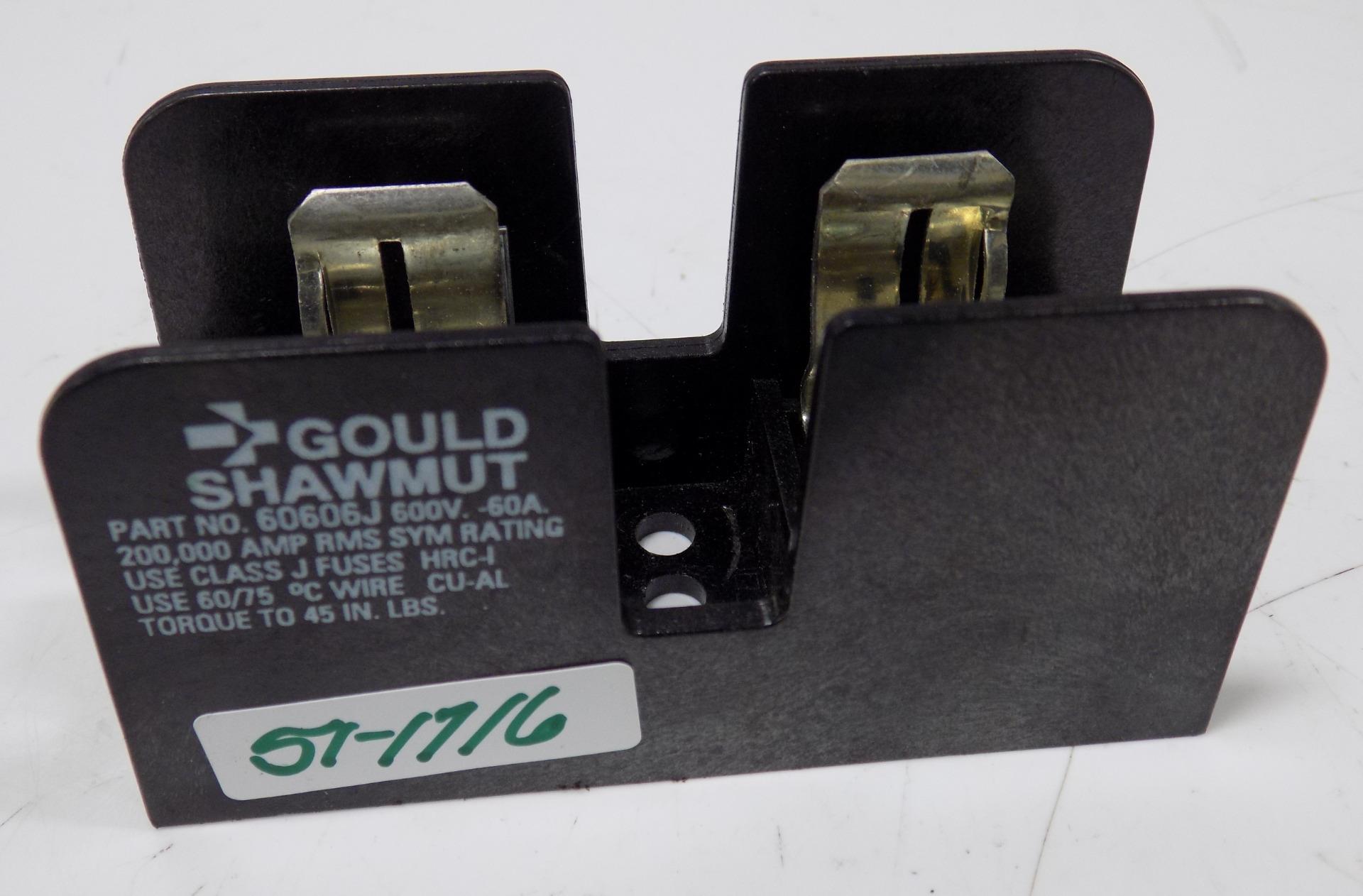 FUSE BLOCK,60A,600V,GOULD SHAWMUT #60606R