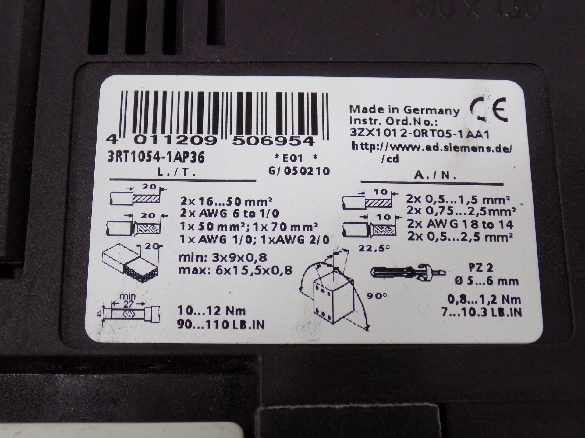 SIEMENS CONTACTOR 220-240VAC 3RT1054-1AP36