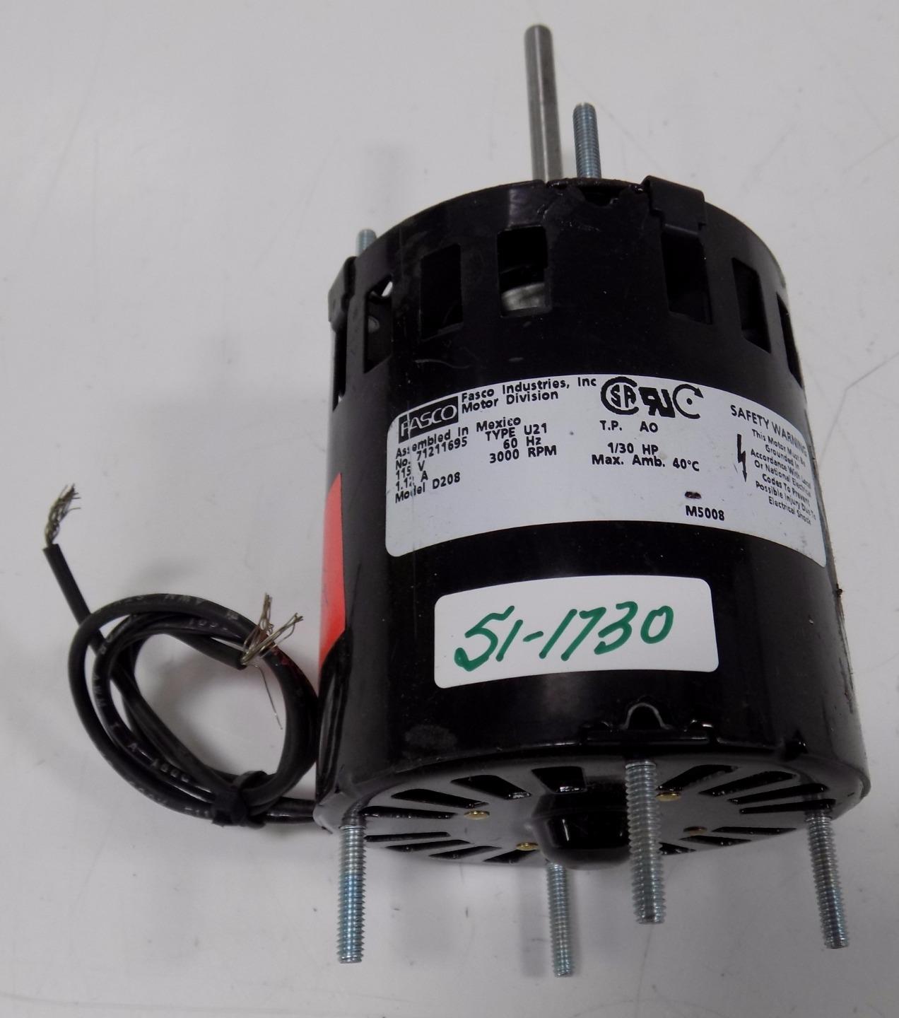 FASCO INDUCER BLOWER MOTOR TYPEU21 71211695 eBay