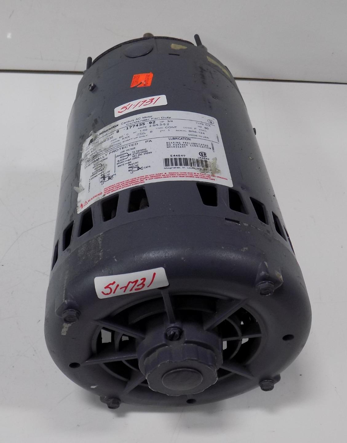 CENTURY 3/4HP 825RPM AC MOTOR C660 / 817743502 *PZB* eBay