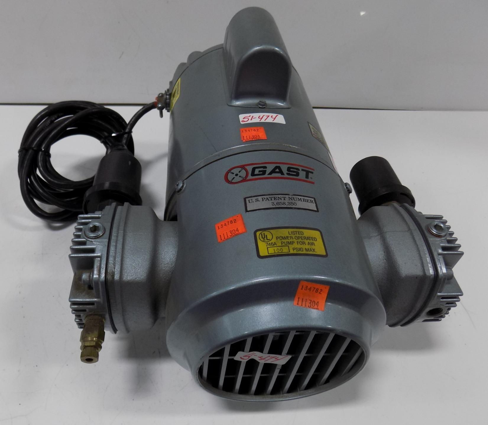 GAST PISTON AIR COMPRESSOR W/ DOERR LR22132 MOTOR 4HCC88M400X *PZB