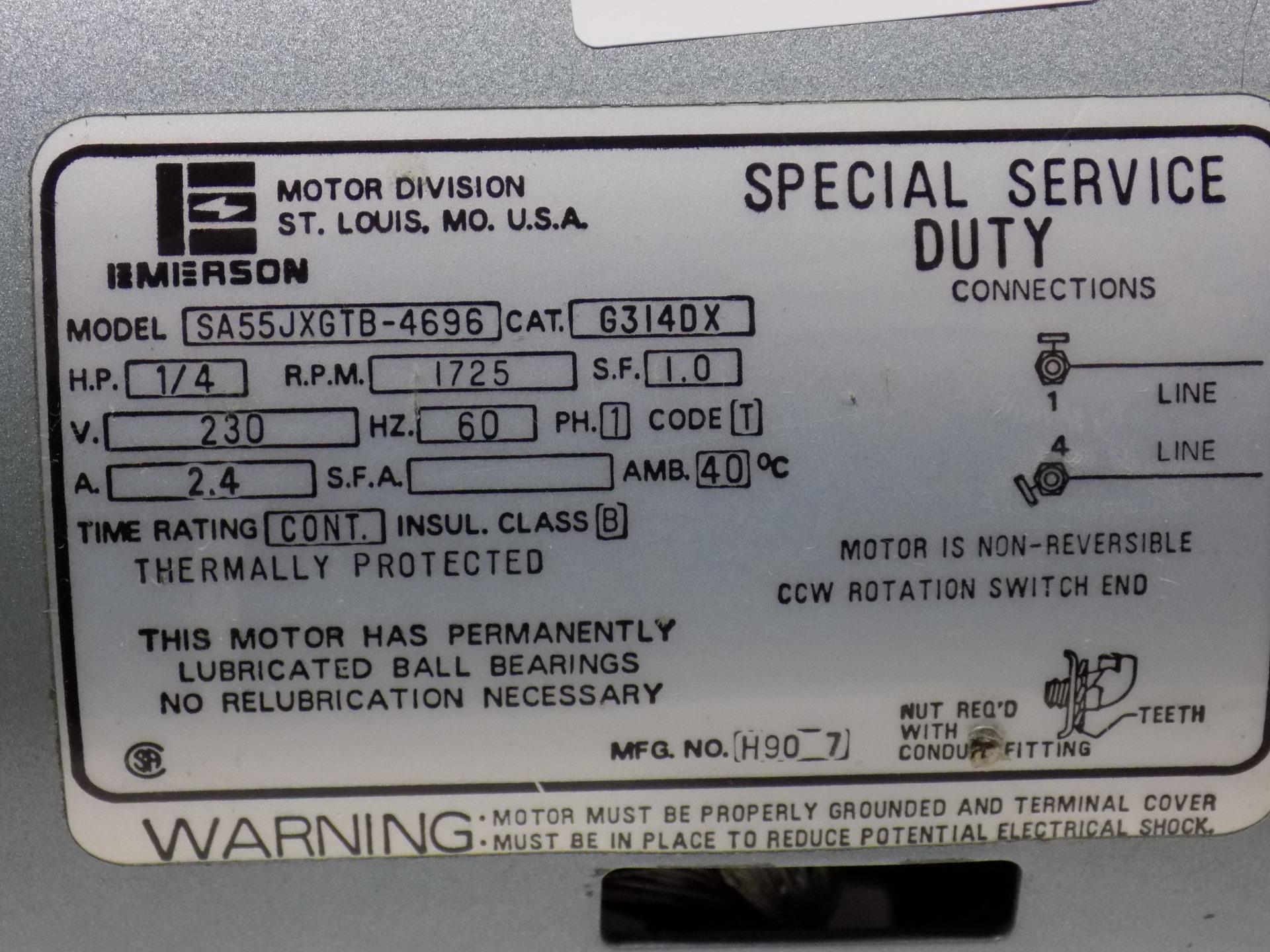 Emerson 1 4hp 1725rpm Rotary Vain Motor Sa55jxgtb 4696 Business Industrial General Purpose Motors Fundacion Traki Com