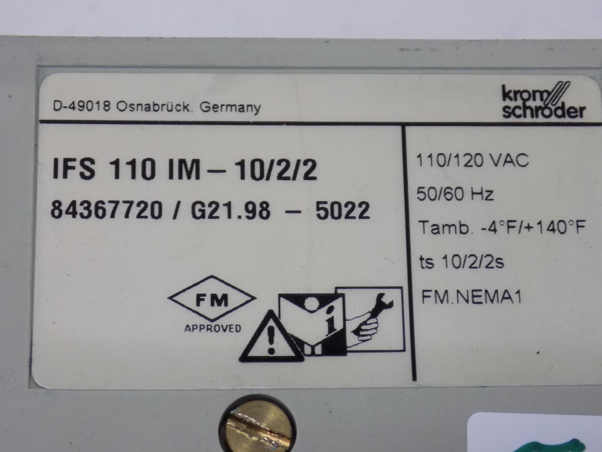 Krom Schroder Automatic Burner Control Unit Ifs 110 Im 10 2 2 Ebay