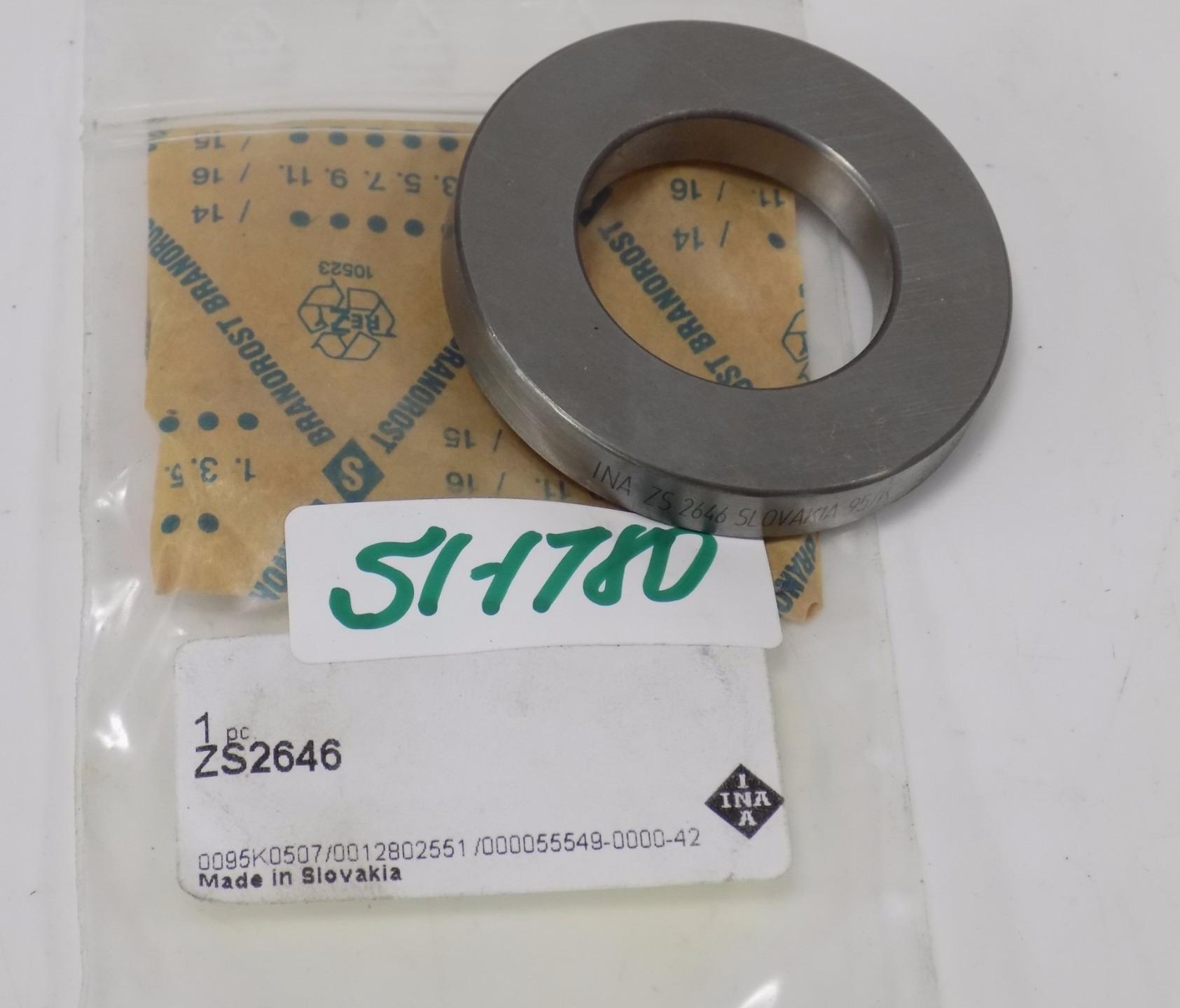 INA THRUST ROLLER BEARING CENTER WASHER ZS2646 NIB *PZB* 4012802714029