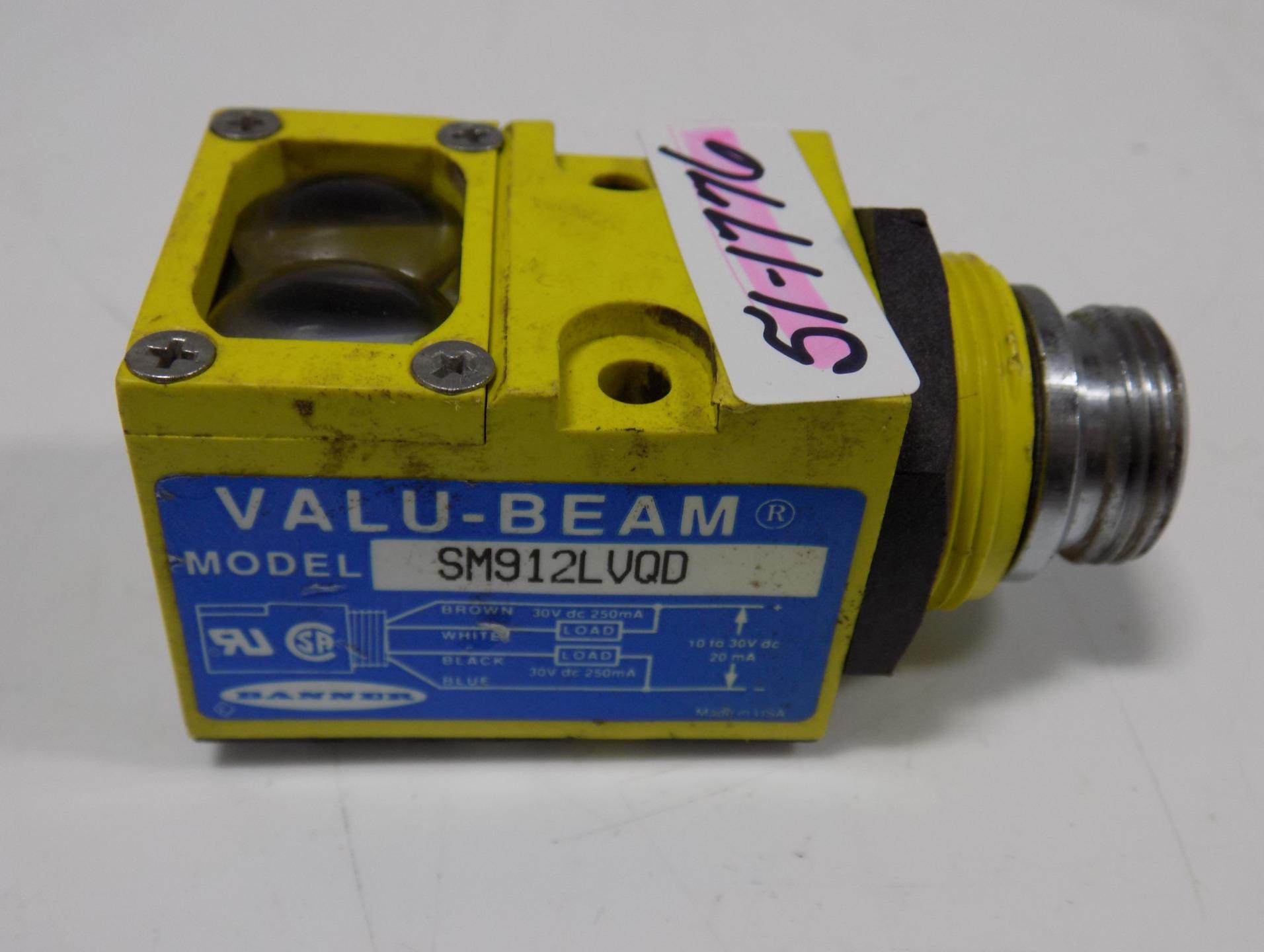 BANNER VALU-BEAM PHOTOELECTRIC SENSOR SM912LVQD