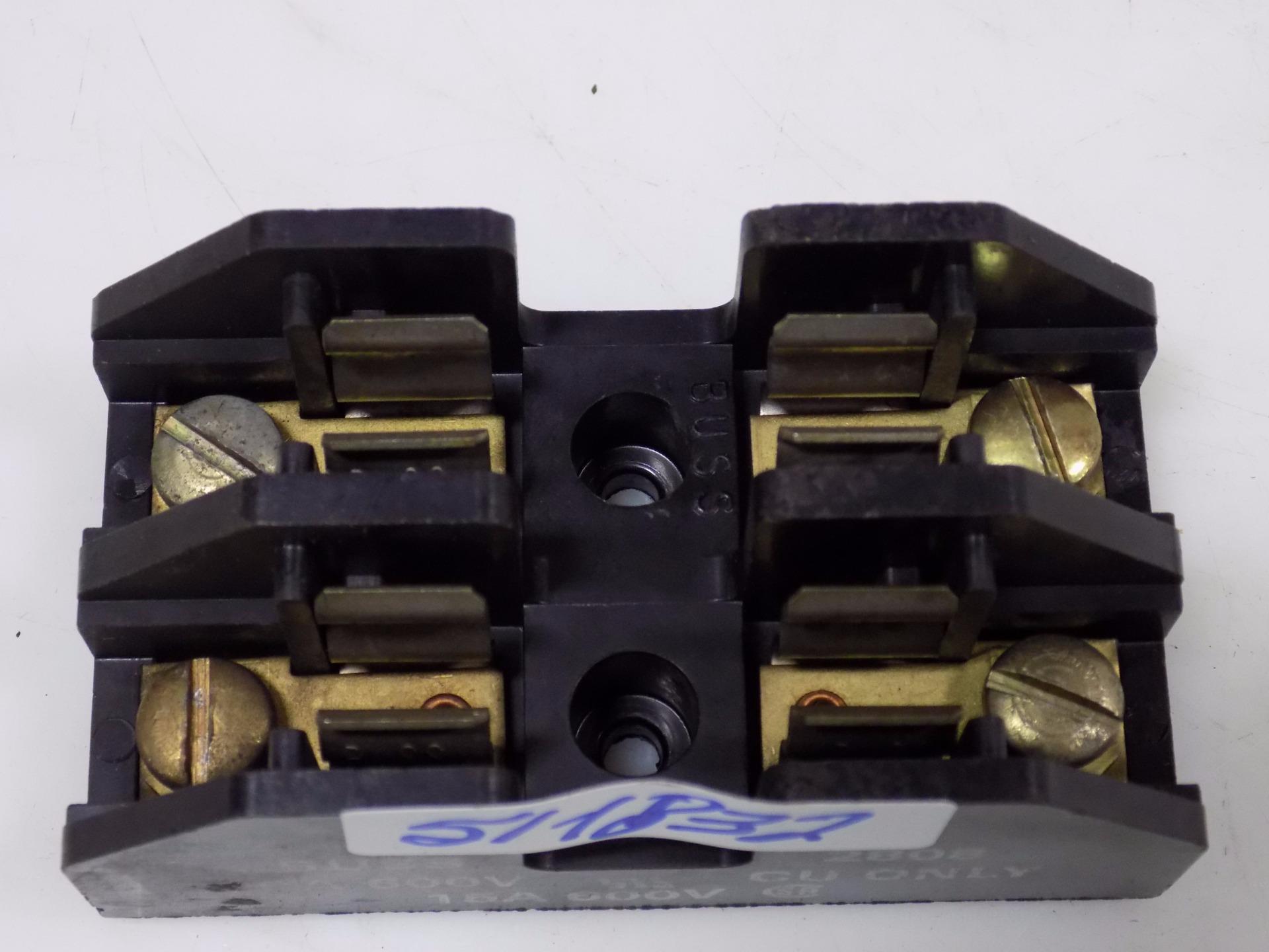 BUSS 30A 600V 2 POLE FUSE HOLDER 2808 eBay