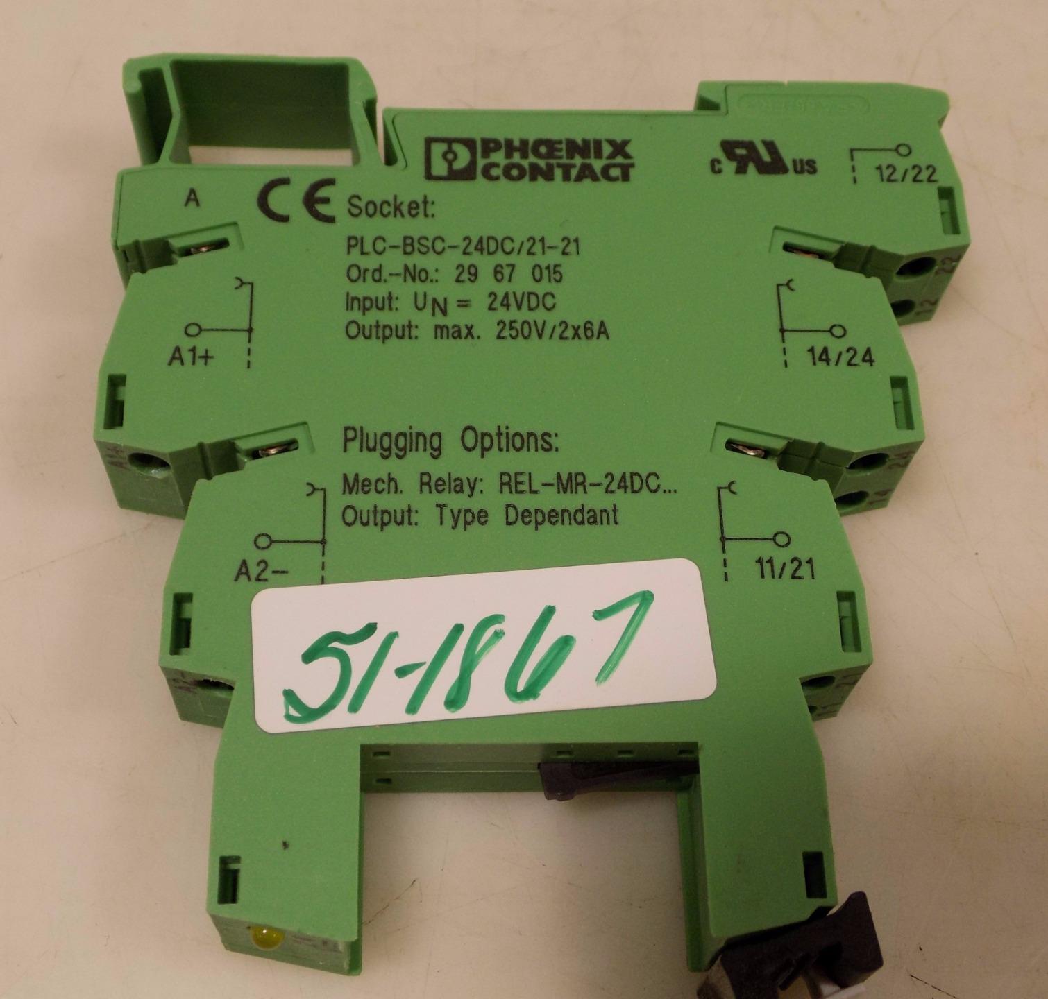 PHOENIX CONTACT RELAY TERMINAL BLOCK MODULE PLCBSC24DC/2121 eBay