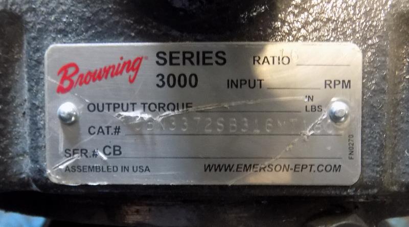 US Gearmotors SERIES 3000 GEAR REDUCER CBN3122SB316U56C