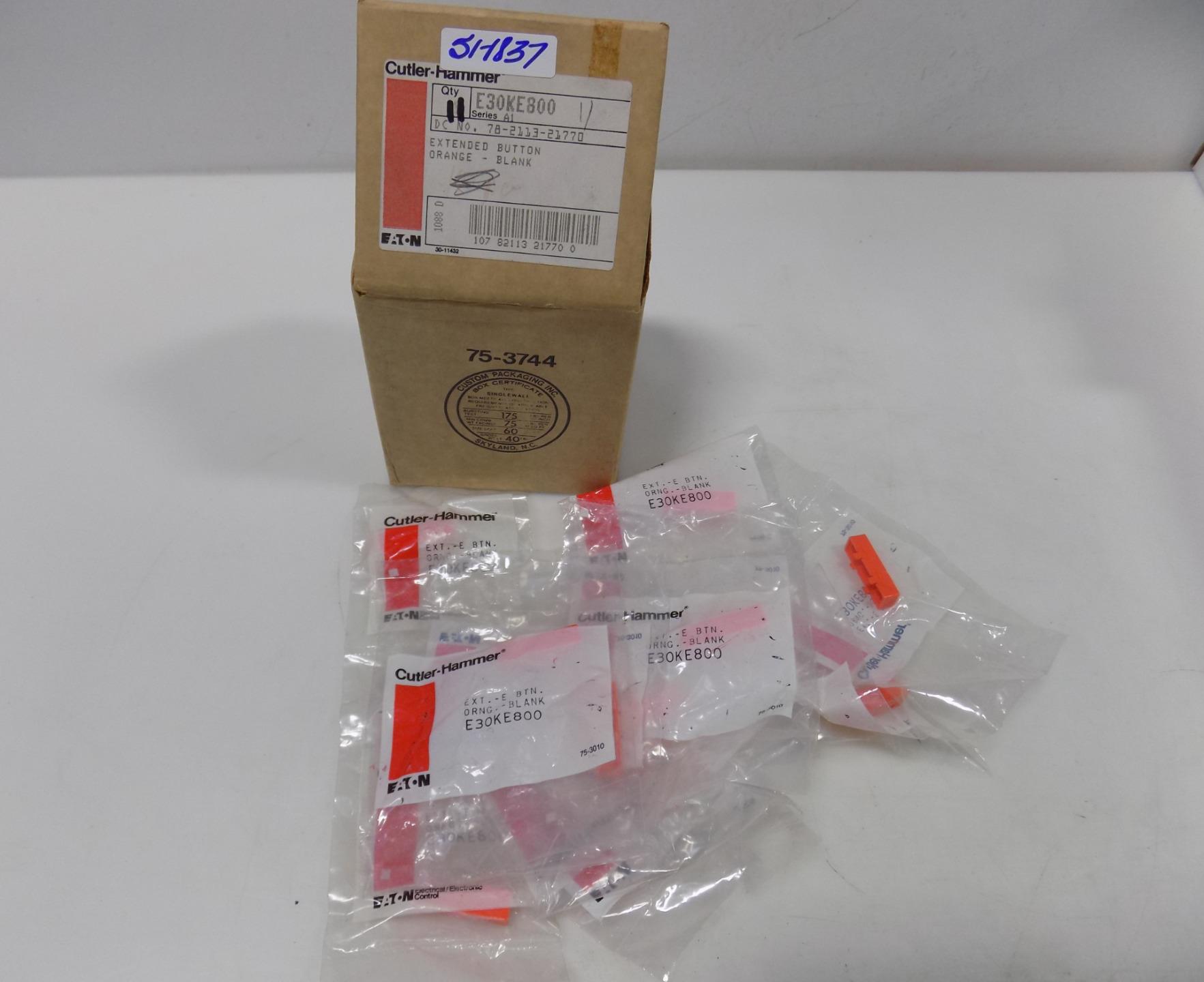 NIB CUTLER HAMMER E30KE100 EXTENDED BUTTON BLACK A1 .. EACH