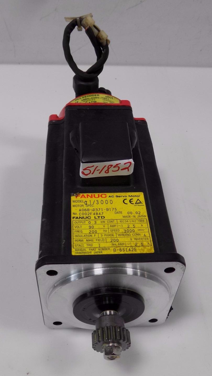 Fanuc A1 3000 Ac Servo Motor A06b 0371 B175 Ebay