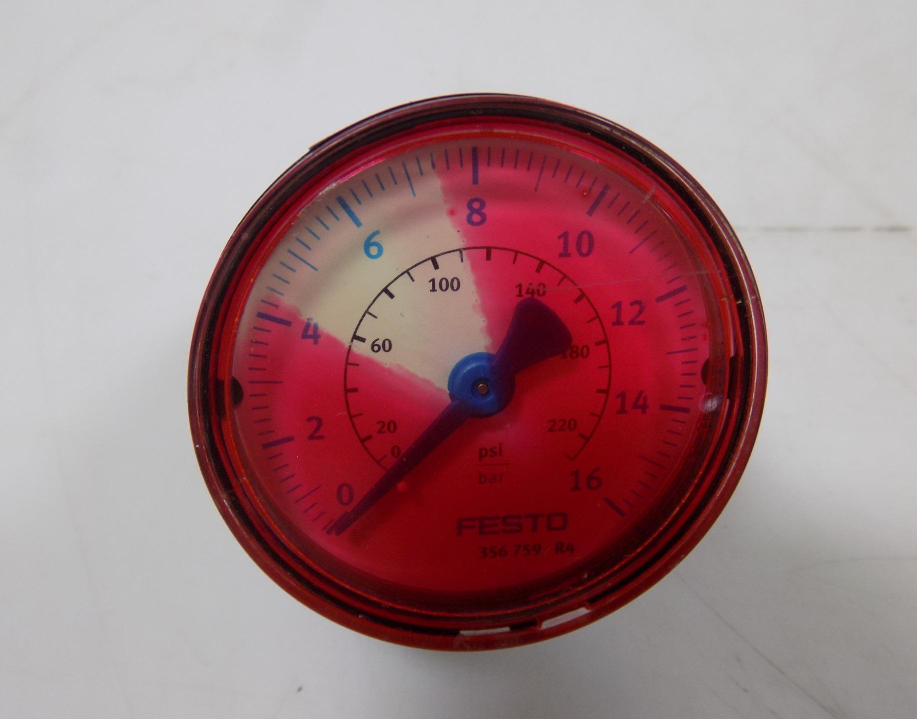 FESTO 0220 PSI 016 BAR PRESSURE GAUGE 356 759 eBay