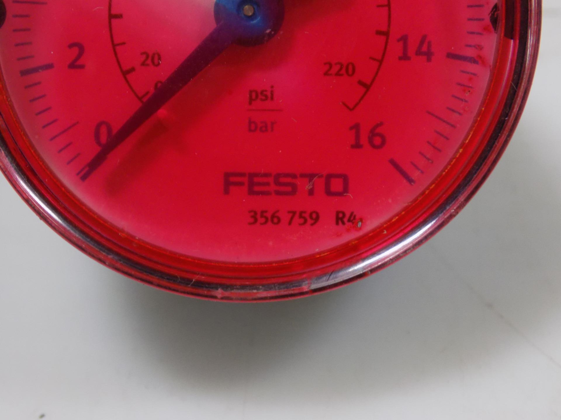 FESTO 0220 PSI 016 BAR PRESSURE GAUGE 356 759 eBay