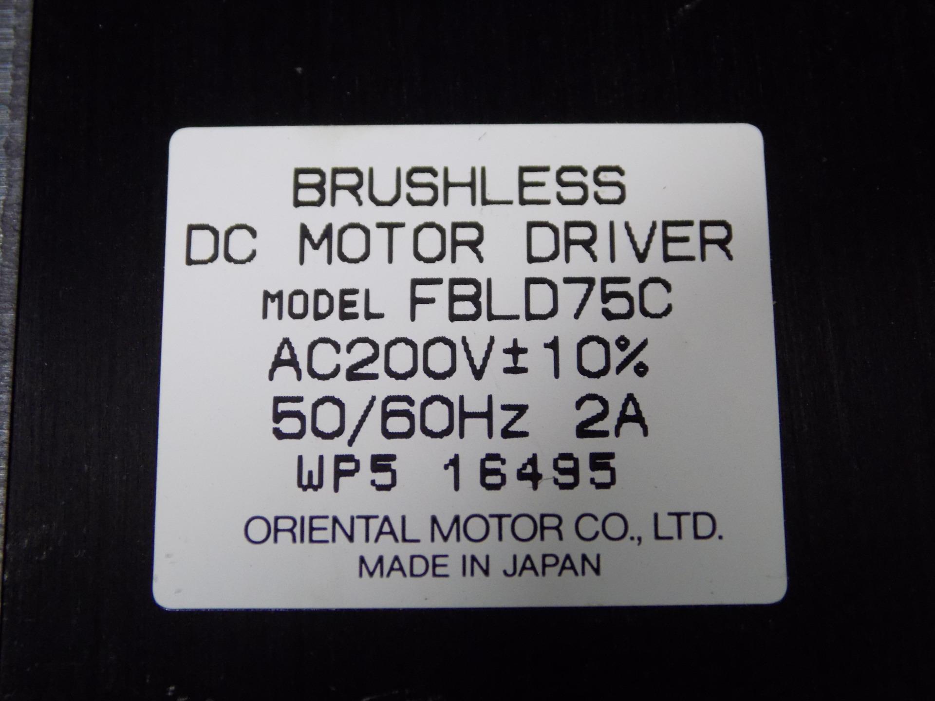 ORIENTAL MOTOR 50//60HZ 2A BRUSHLESS DC MOTOR DRIVER FBLD75C