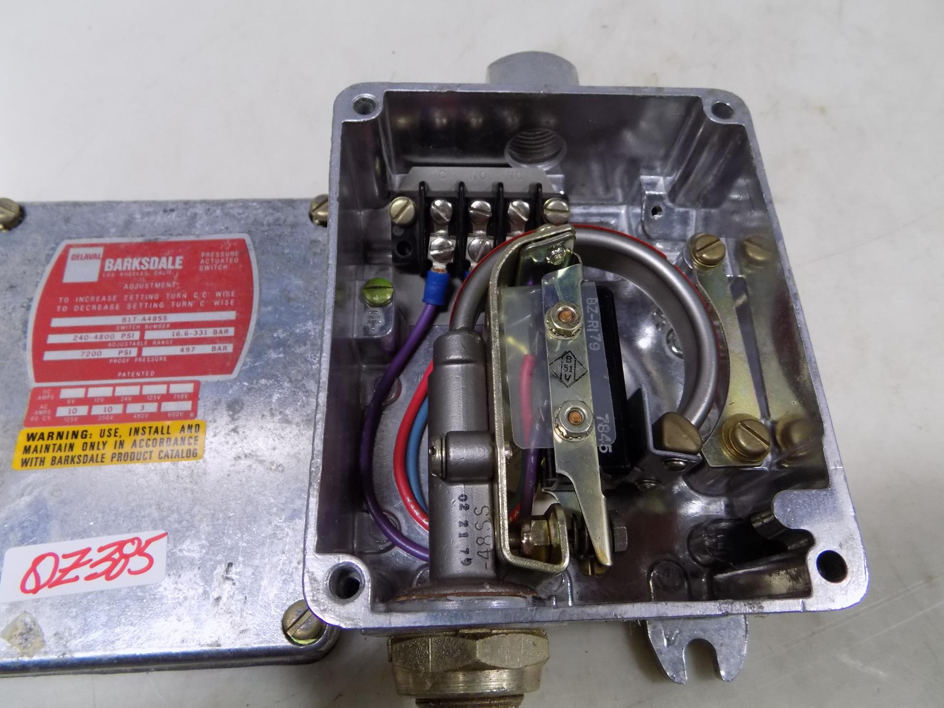 BARKSDALE PRESSURE ACTUATED SWITCH B1TA48SS eBay