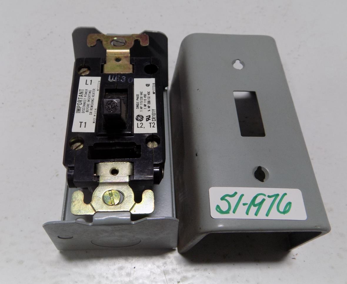 GE CR101Y 115//230 V 1 Pole Single Speed Manual Motor Starter Without Enclosure