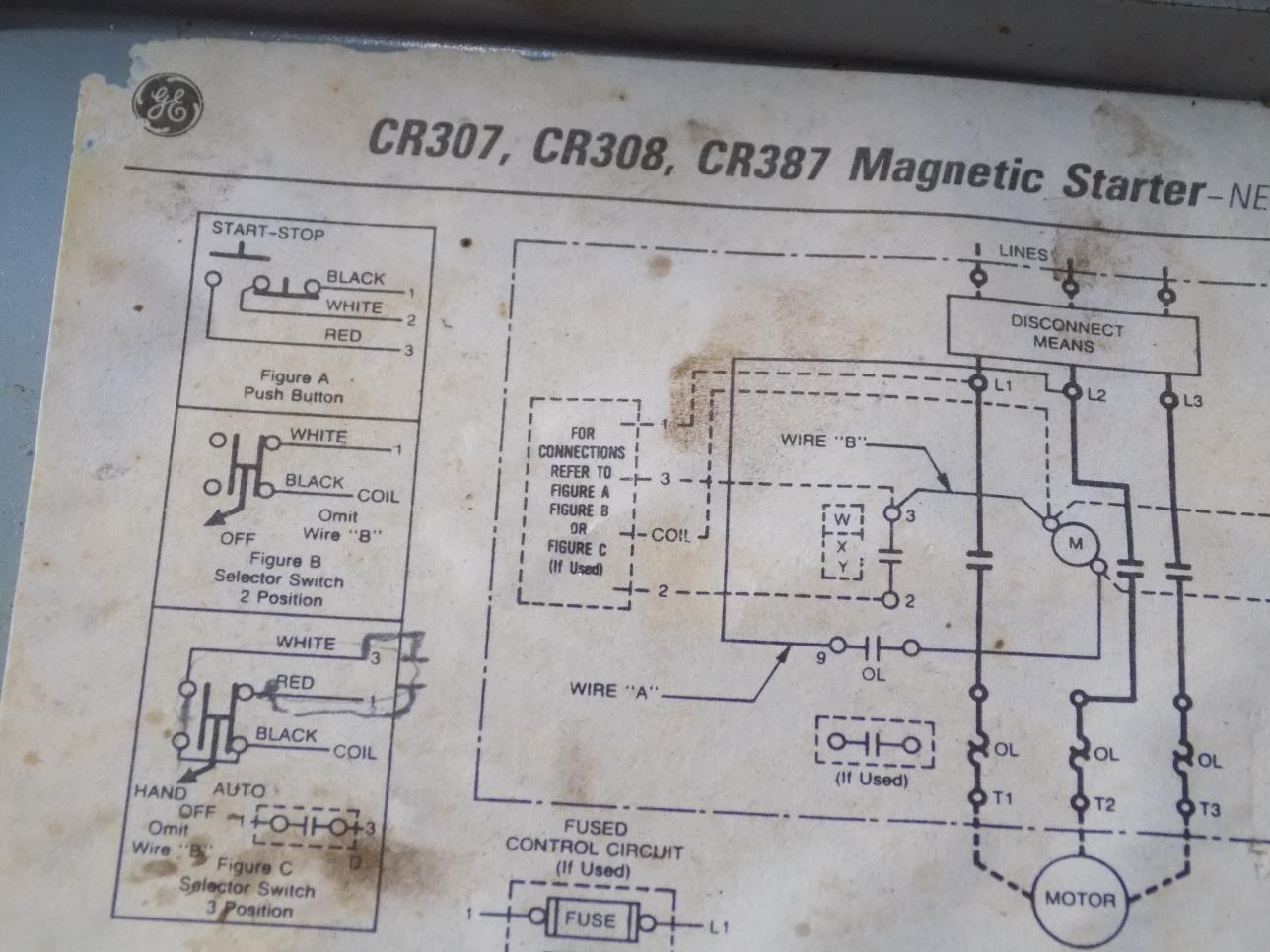 Details About Ge Magnetic Starter Cr307 Cr308 Cr387