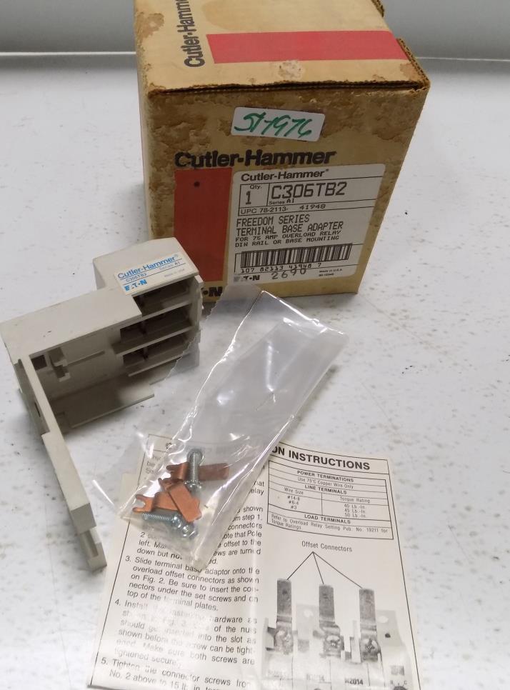 CUTLER-HAMMER LUG ADAPTER ASSEMBLY C306KAL1-3B NIB