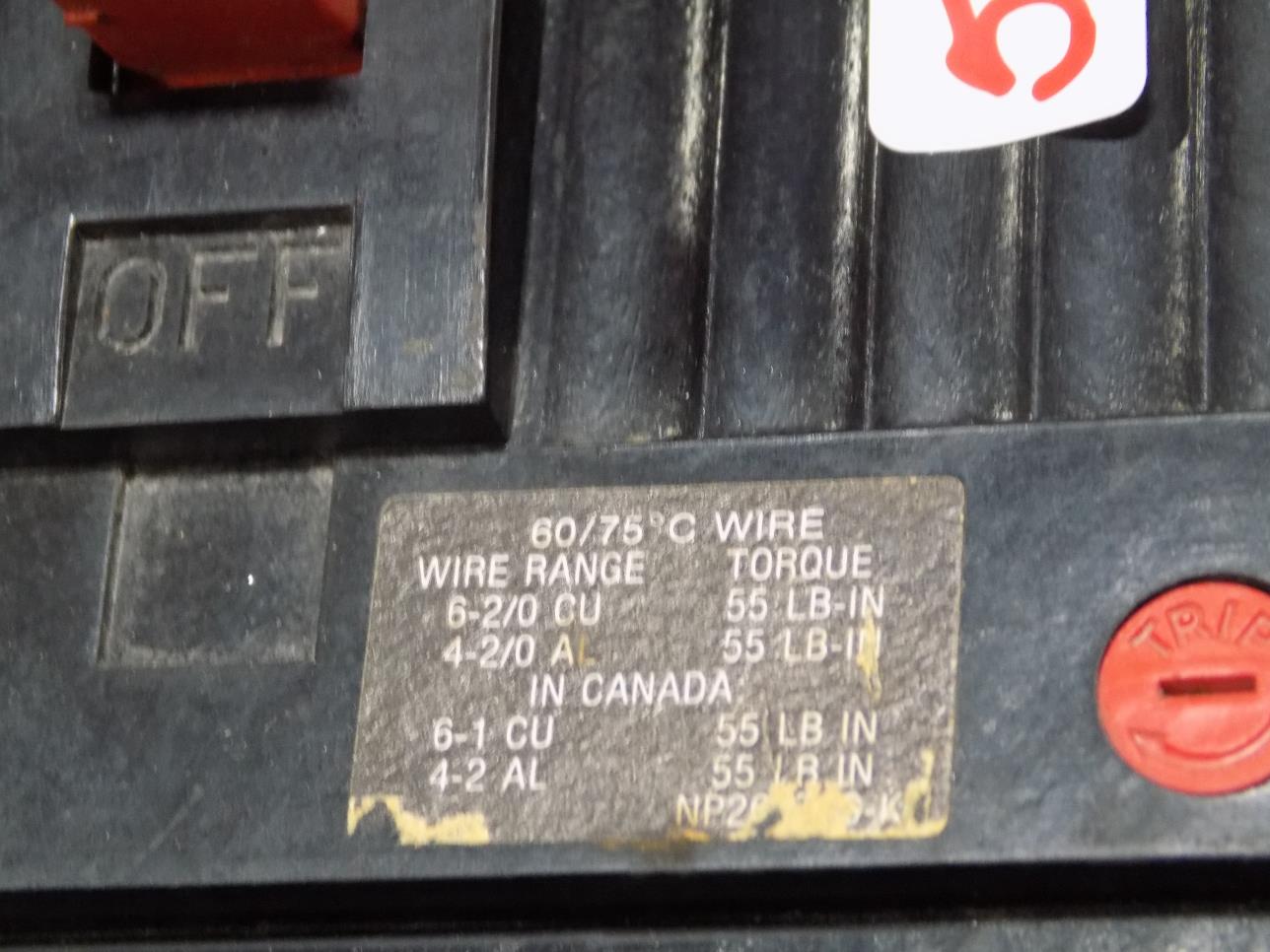 * GENERAL ELECTRIC TEB132090 3 POLE 90 AMP CIRCUIT BREAKER YC-166