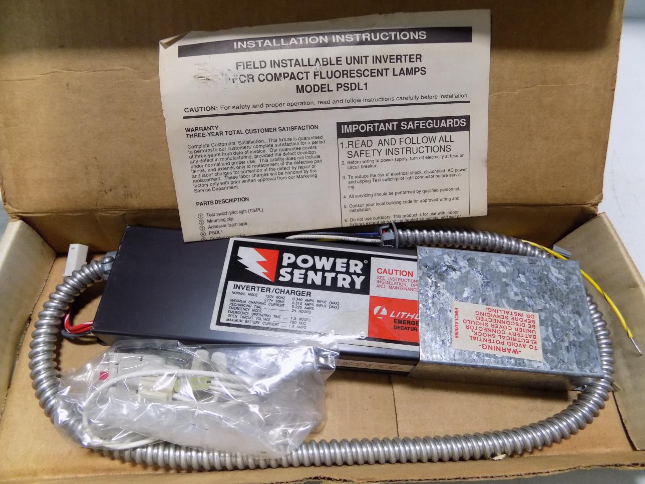 LITHONIA POWER SENTRY INVERTER/CHARGER PSDL1 NIB eBay