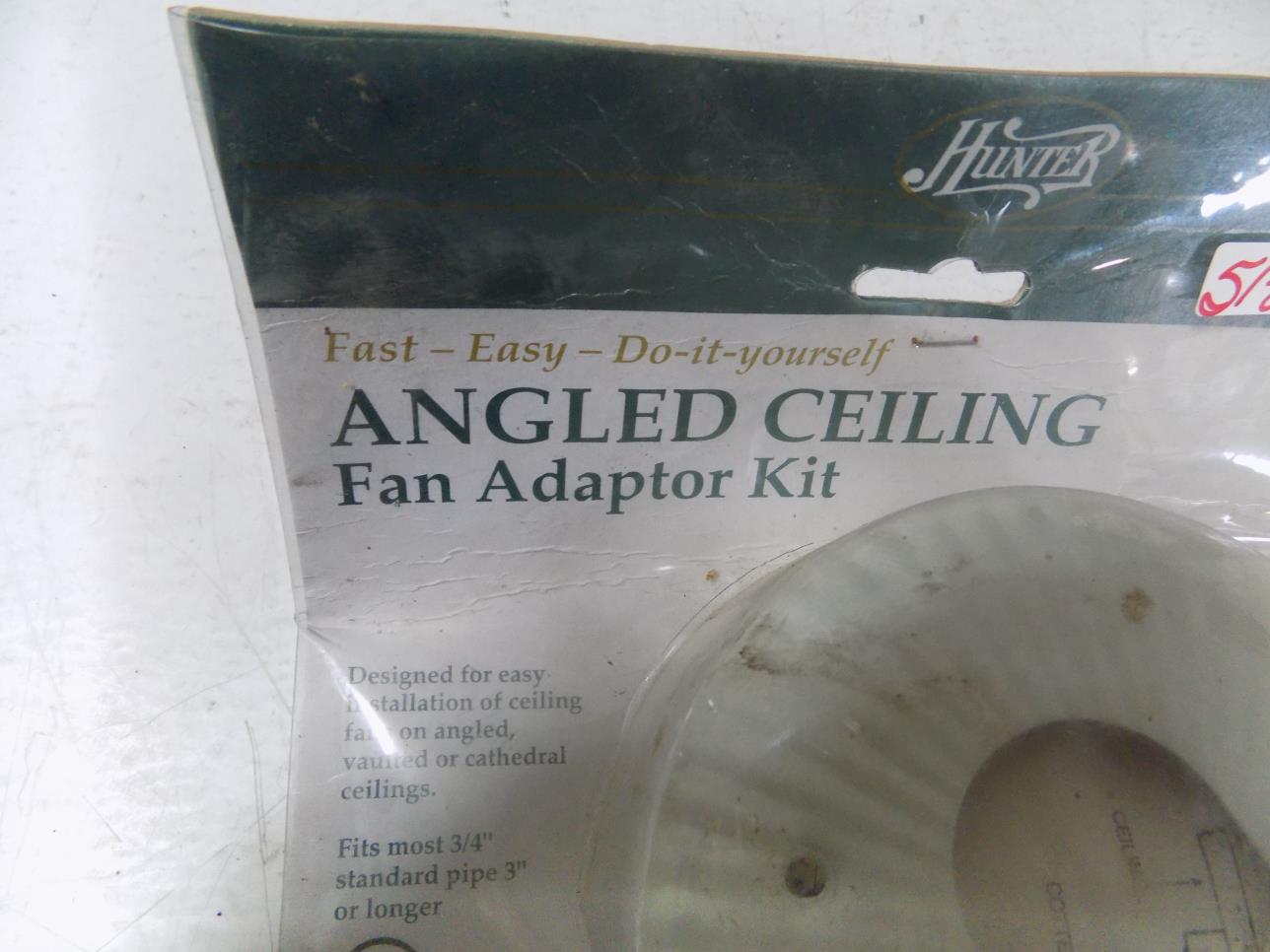 HUNTER ANGLED CEILING FAN ADAPTOR KIT WHITE 9784969422172 eBay
