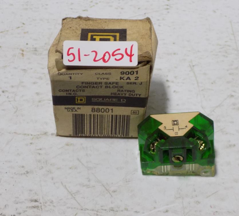 New in Box Square D Finger Safe Contact Block 9001 KA1 Series J 88001